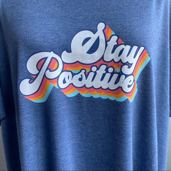 Jane & Delancey "Stay Positive"  Retro Tee - Picture 2 of 7